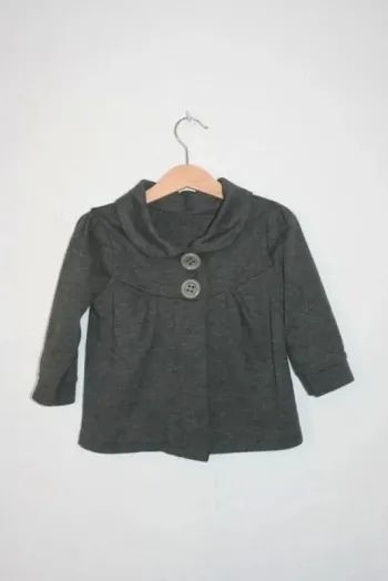 Gilet gris manches 8 ans