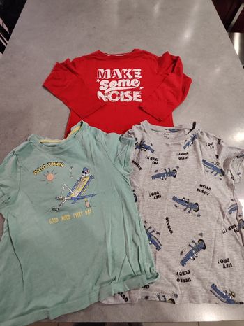Lot de 3 t-shirts garçon – Taille 6 ans – Bon état