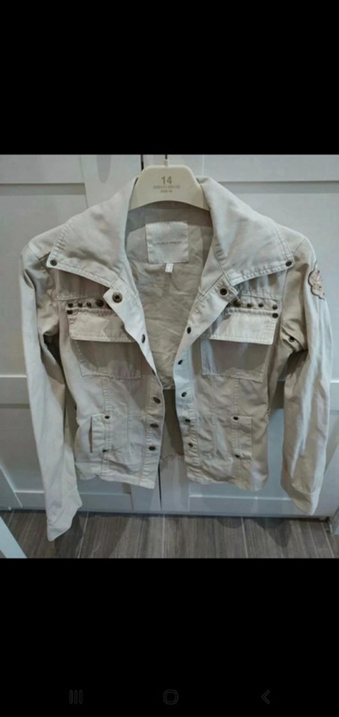 Veste jean beige
