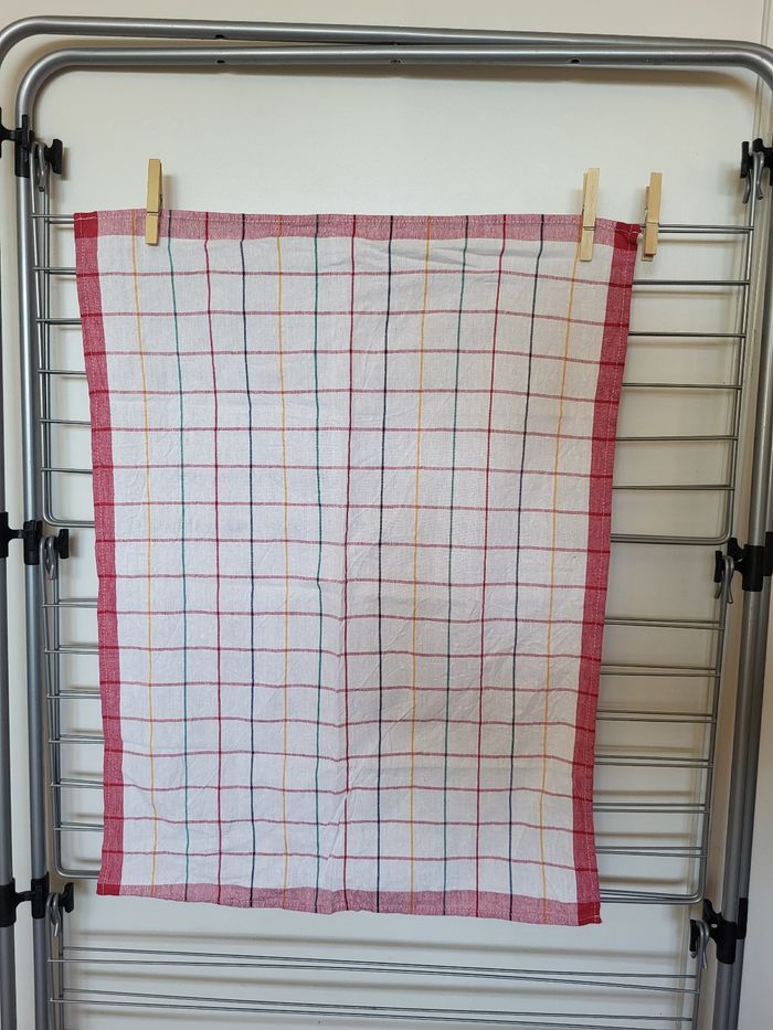 3 torchons quadrillages Becquet - photo numéro 2