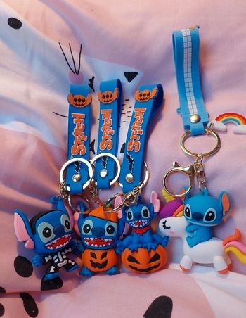 Porte-clés disney stitch halloween, citrouille, licorne