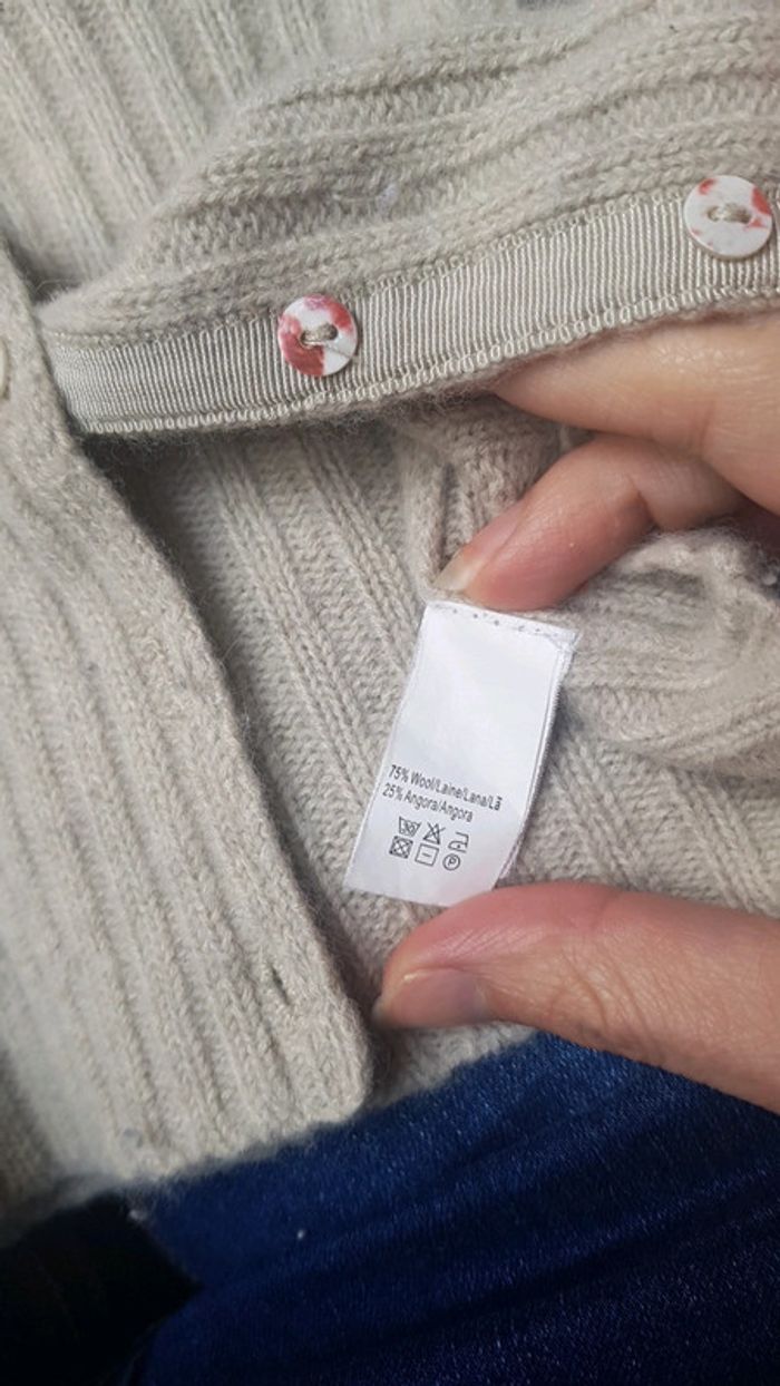 Superbe gilet fille bonpoint 12mois angora - photo numéro 5