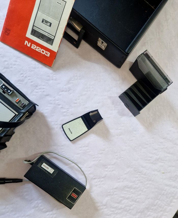 Magnétophone vintage , année 70 , Philips N2203 , Rare - photo numéro 2