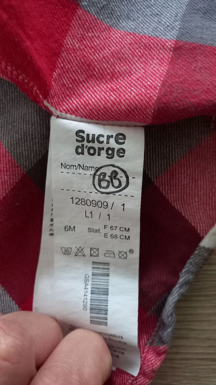 Chemise 6 mois Sucre d'Orge - photo numéro 5