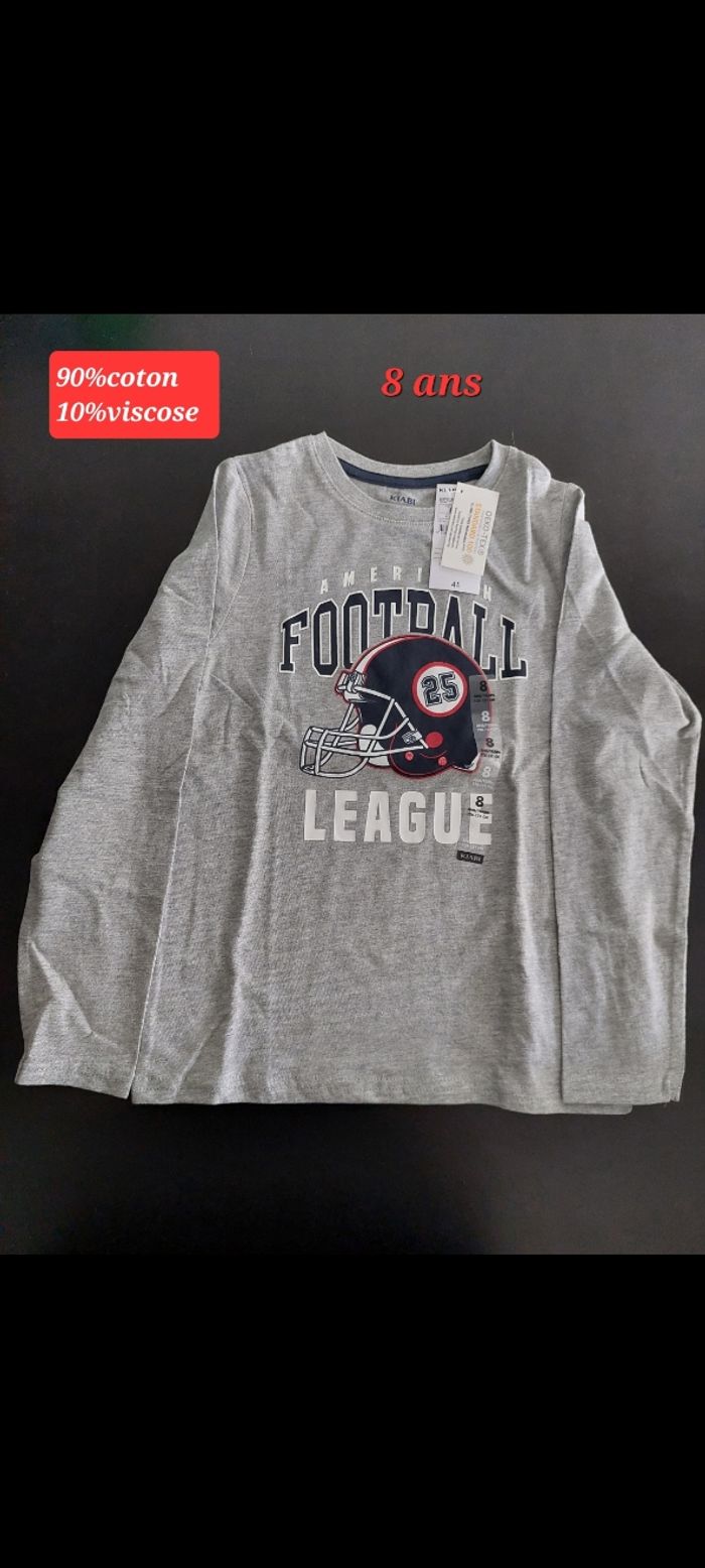 T-shirt American football garçon 8ans