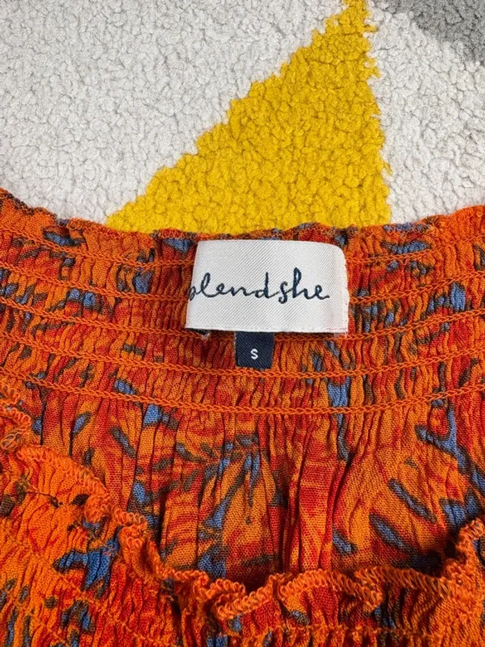Combishort BlendShe | Orange et bleu | Taille 36 - photo numéro 3