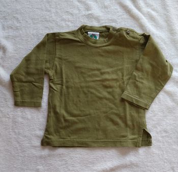 Sweat à manches longues kaki rayé BABY LOONEY TUNES, Taille 18  mois