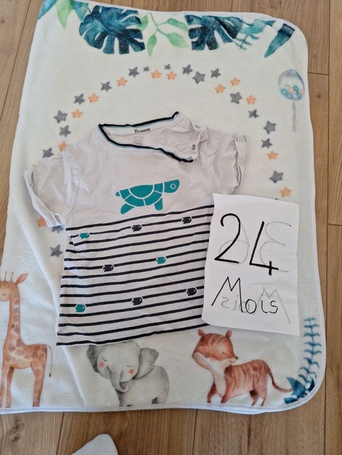 Tee-shirt tortue marinière