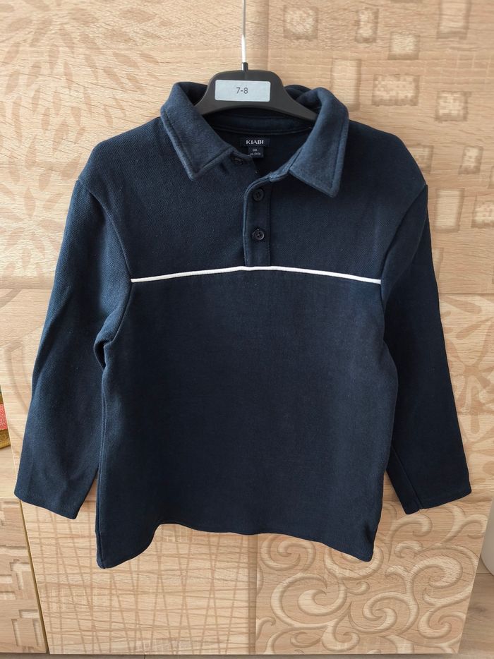 Sweat polo bleu marine