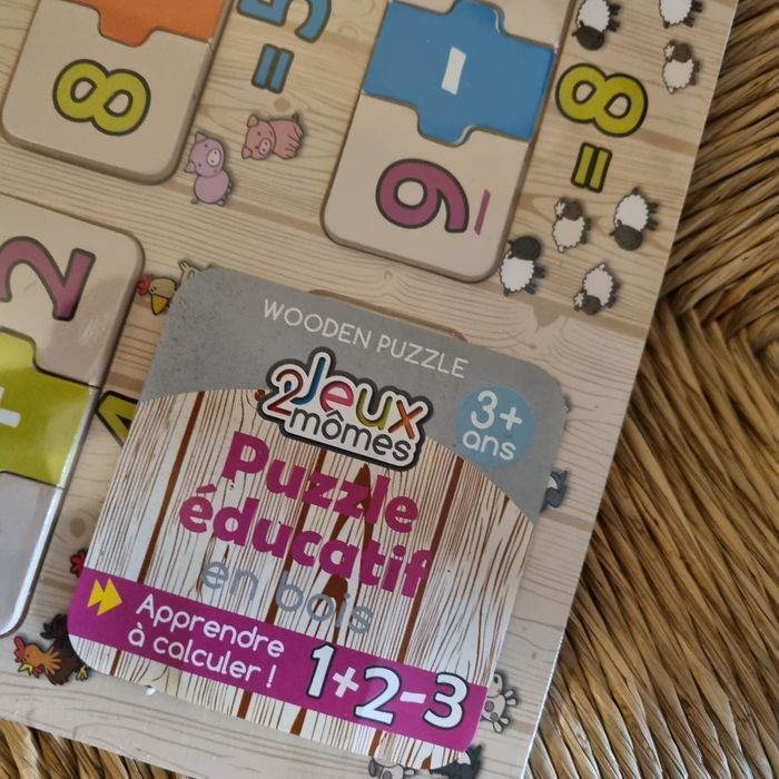 puzzle éducatif en bois Apprendre à compter - NEUF SOUS BLISTER 🎁 pensez à NOEL🎁 - photo numéro 2