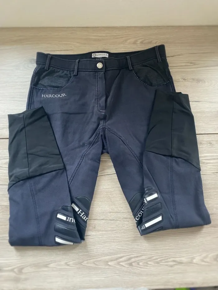 Pantalon d’équitation Harcour – Taille 42 – Bleu Marine - photo numéro 2