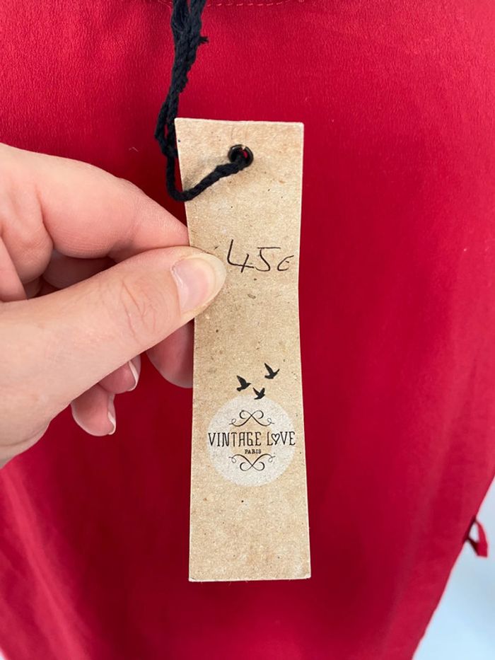 Tunique rouge vintage love taille 2 - photo numéro 5