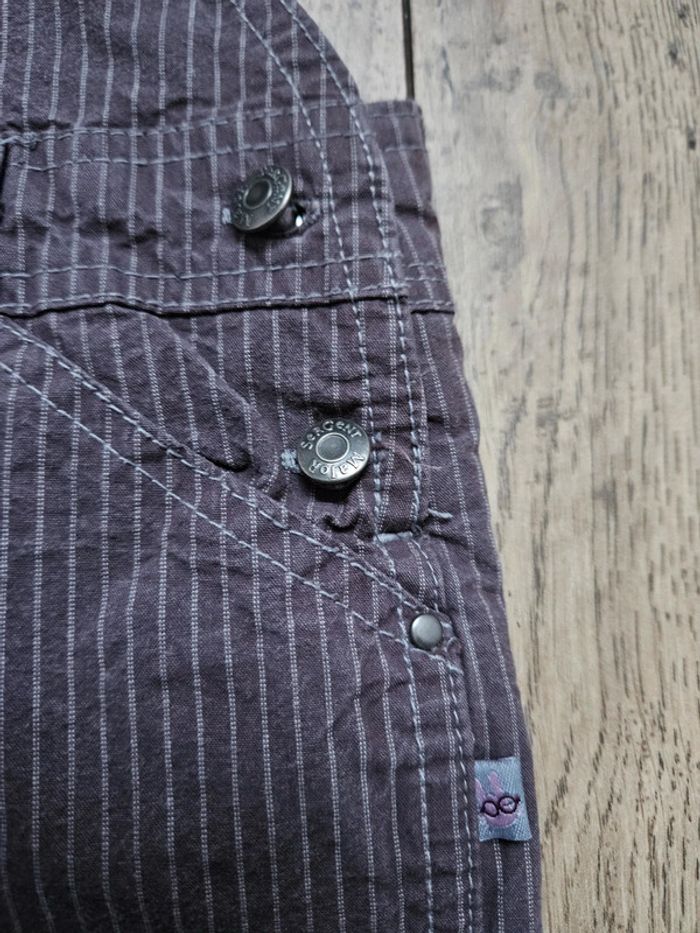 Salopette Sergent Major marron / violet 9 mois - photo numéro 3