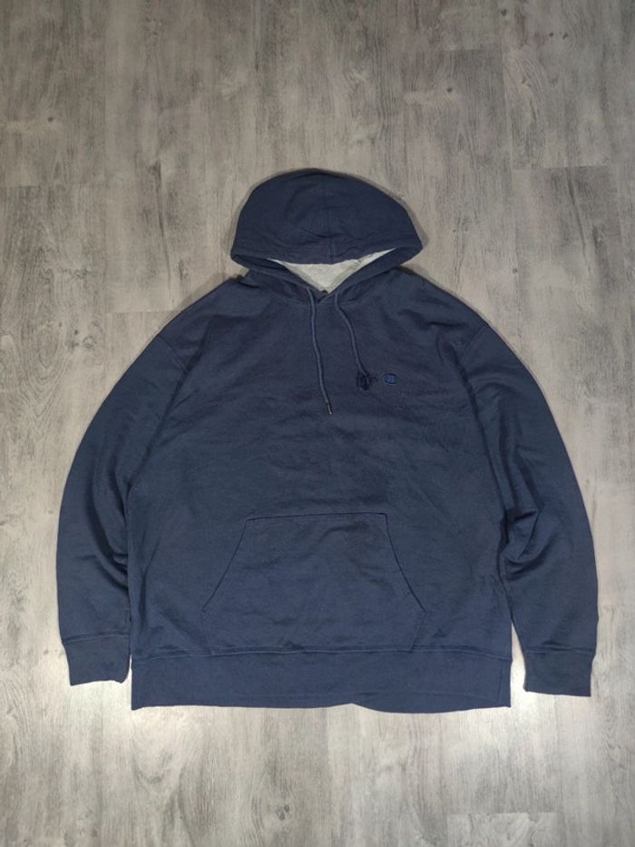 Sweat à Capuche Champion Bleu Marine Logo Brodé Taille 2XL Homme