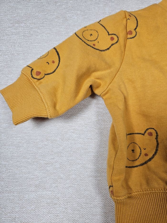 Pull moutarde motif ourson tex 3 mois - photo numéro 2