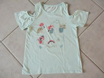 T-shirt manches courtes épaules dénudées fille Gémo - 8 ans