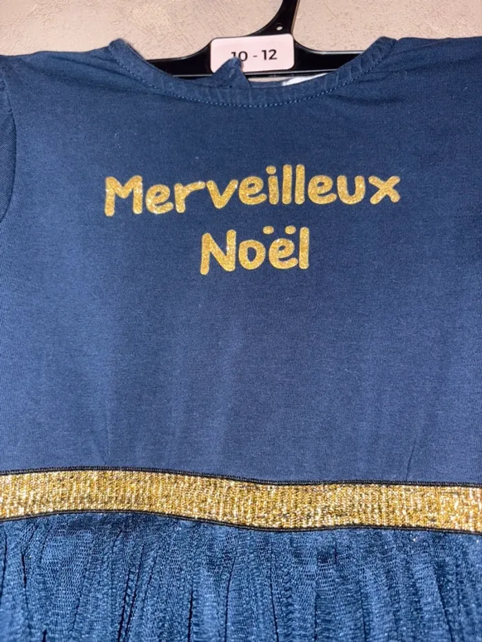Magnifique robe bleue marine de Noël - photo numéro 3