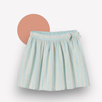 Jupe rayé fil brillant en coton/lin Vertbaudet – 7 ans