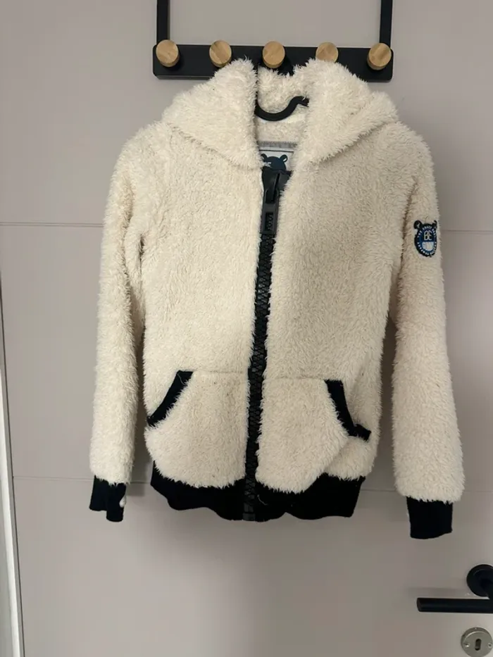 Gilet Be Gummy crème avec capuche – Taille 11-12 ans
