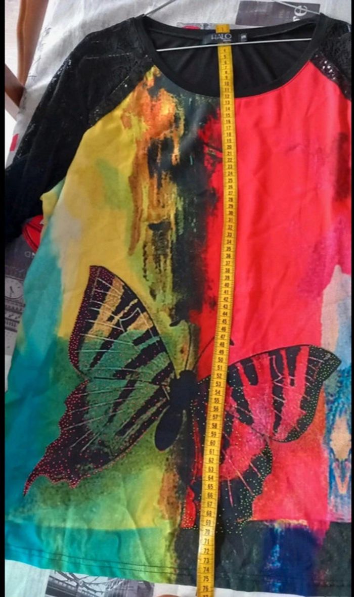 Blouse motif papillon manches longues taille 44 - photo numéro 4