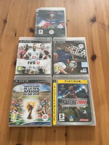 Lot de jeux de foot variés - BE - PS3
