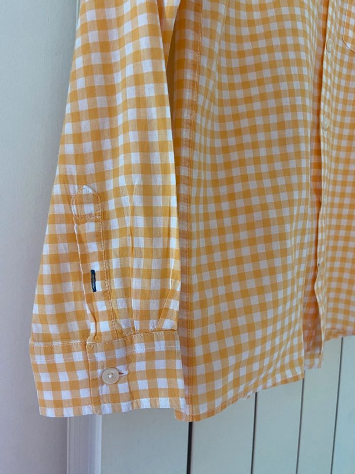 Chemise en coton vichy jaune et blanc Monoprix taille 10 ans - photo numéro 5