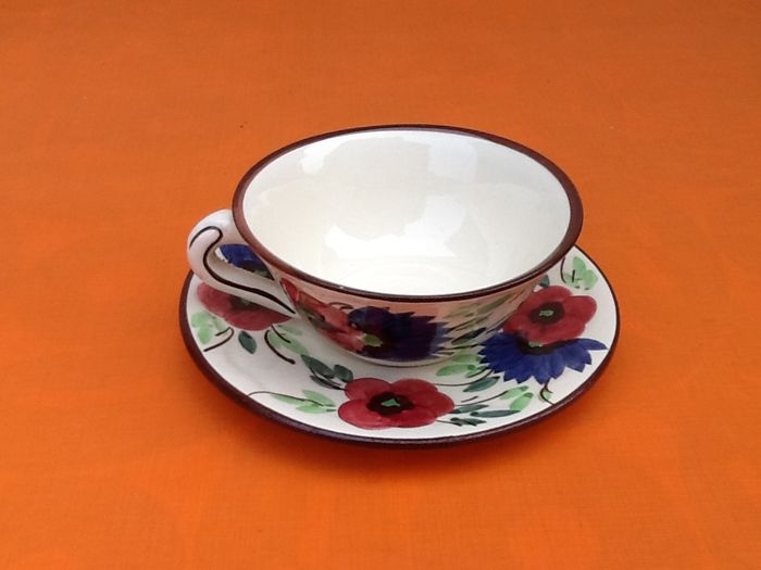 Tasse / Soucoupe à Déjeuner Faïence à décor floral - photo numéro 7