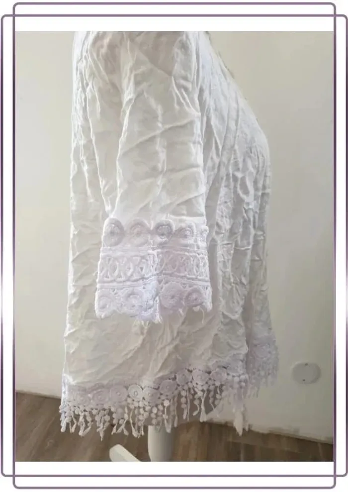 Haut blanc large taille S/M, très bon état - photo numéro 4