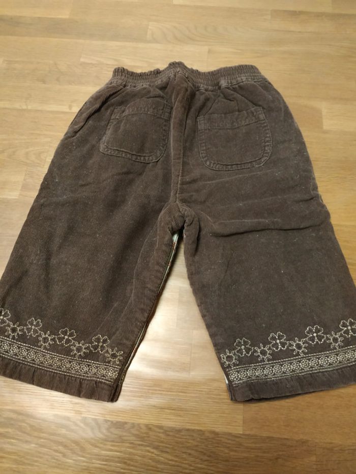 Pantalon velours fille 12 mois Sergent major - photo numéro 2