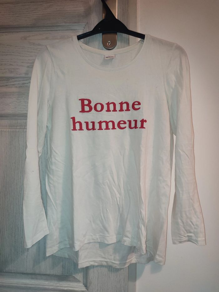 T-shirt blanc bonne humeur