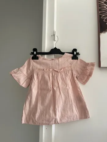 Petite robe rose clair fille 3 ans Tissaia