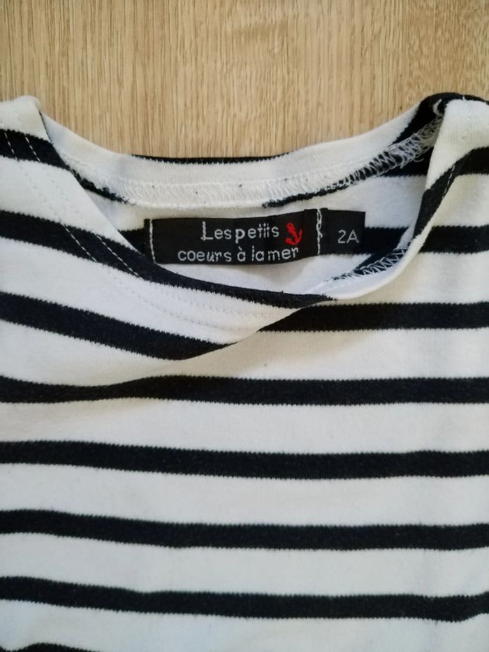 Lot 2 t-shirts manches longues rayés 2 ans - photo numéro 6