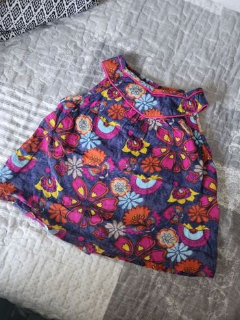 Haut à fleurs coloré 9 mois