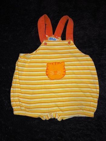 Salopette short / Barboteuse Alphabet 12 mois (74 cm)