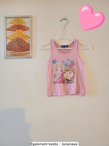 Débardeur rose la reine des neiges "DISNEY" taille 6 ans