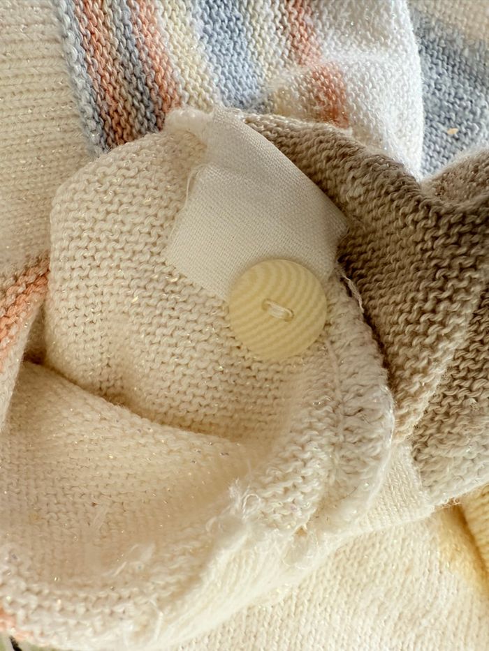 Pull Gilet sans manches vintage Flowers fleurs brodées - photo numéro 2