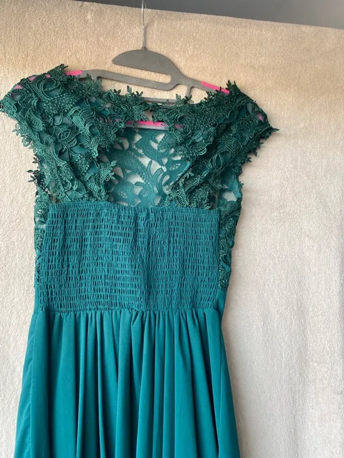 Robe de cérémonie vert sapin - photo numéro 9