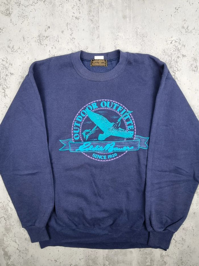 Sweat Eddie Bauer – Bleu marine – Taille XL Hommes (mesures en photos) - photo numéro 3
