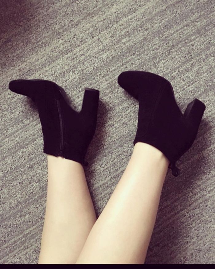 Bottines Heyraud en daim/cuir - photo numéro 2