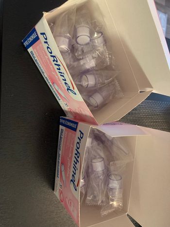 Lot de 2 boîtes embouts jetables ProRhinel – 40 embouts