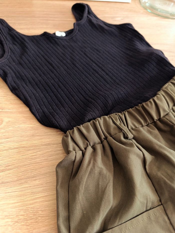 Ensemble fille Short/ bermuda kaki + débardeur noir Shein 13-14 ans - photo numéro 7