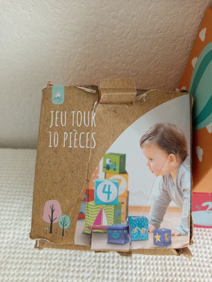 Jeu tour cubes empilables 10 pièces - photo numéro 6