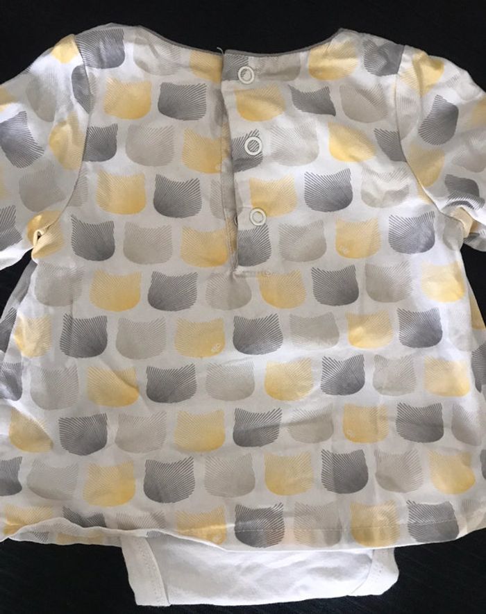 Blouse manches longues avec body integré Obaidi 3 mois - photo numéro 4