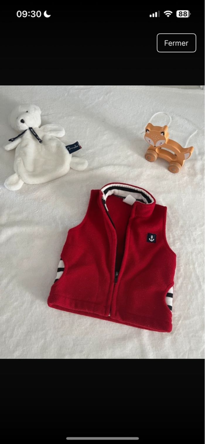 Polaire sans manches 6 mois