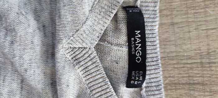 Pull à manches longues marque Mango taille L couleur gris pour femme, très bon état - photo numéro 6