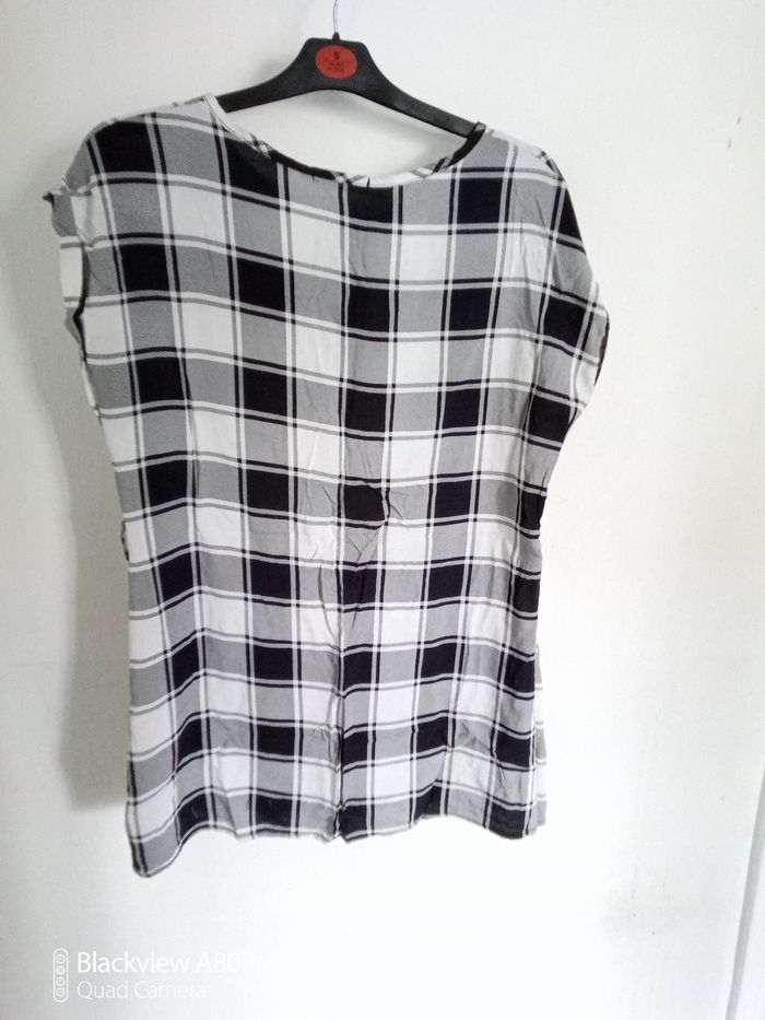 Chemise manche courtes noir  blanc - photo numéro 2