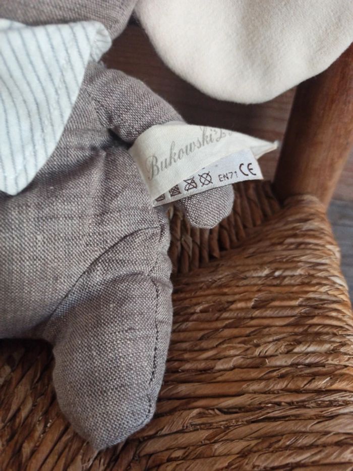 Peluche éléphant Bukowski tbe - photo numéro 3