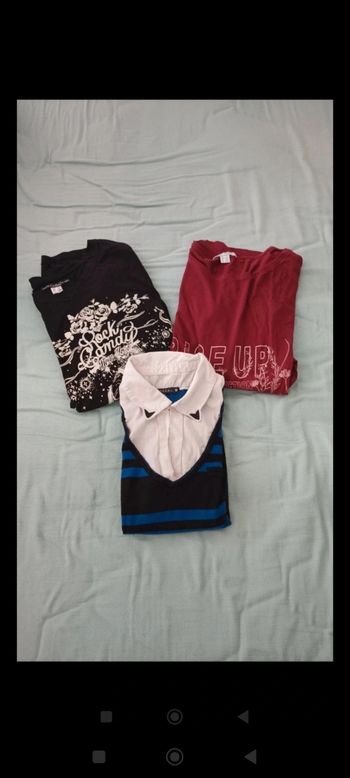 Lot pull + 2 tee-shirts manches mi-longues grande taille