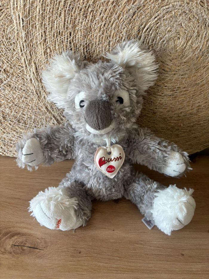 Superbe doudou koala gris blanc cœur bussi trudi - photo numéro 2