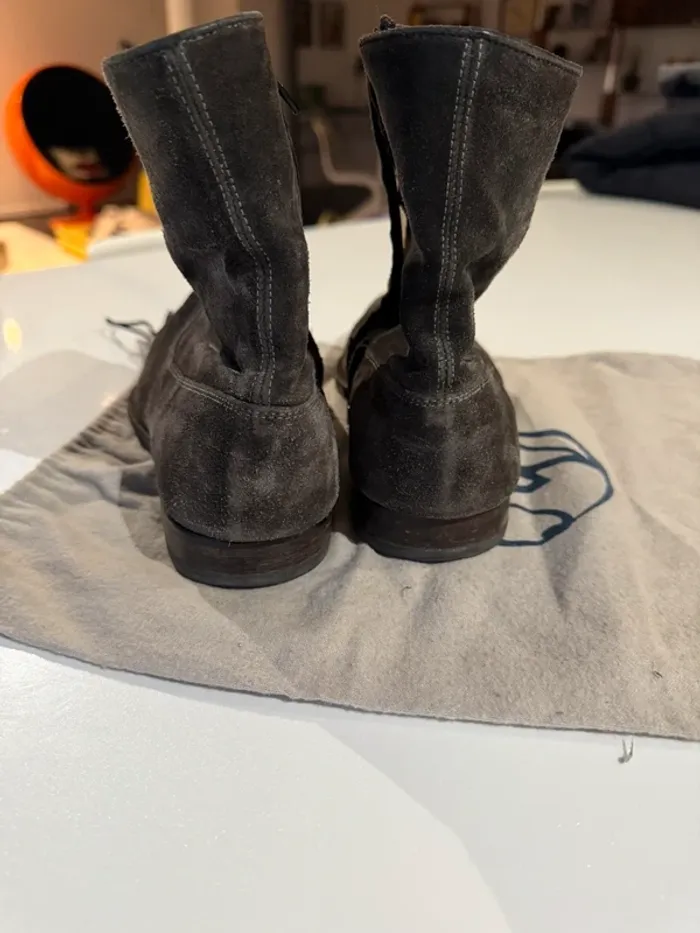 Boots Nubuc grise atelier voisin - photo numéro 6